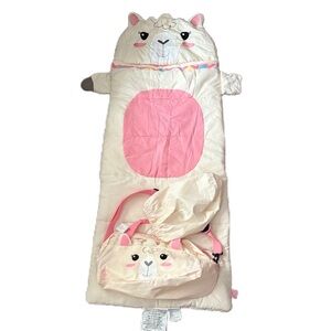 Firefly Izzy the Llama Sleeping Bag W/ Duffle Carrying Case Kids Girls Pink